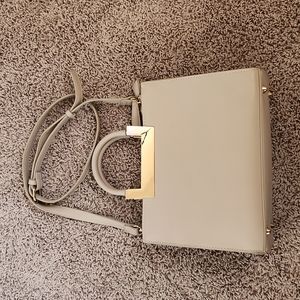 Taupe and gold purse